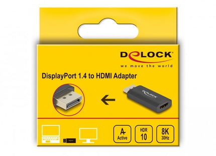Delock 61055 Adaptador Displayport 1.4 Activo A Hdmi 8k Con Función Hdr