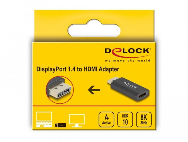 Delock 61055 Adaptador Displayport 1.4 Activo A Hdmi 8k Con Función Hdr