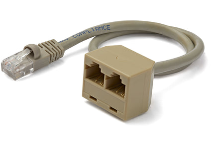 Startech.Com Adaptador Divisor Splitter Rj45 2 A 1 - Hembra A Macho - Divisor Splitter Para Cable De Red Ethernet Rj45 Garantia Lifetime