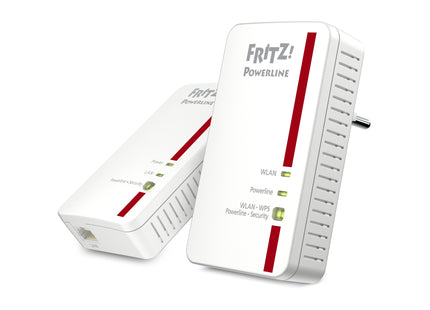 Avm Fritz! Powerline 1240e Wlan 1200mbit/S Ethernet Wifi Rojo, Color Blanco 2pieza(S) Adaptador De R