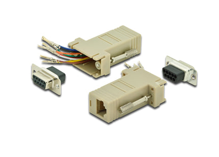 Adaptador Digitus Rs 232, Db9, Rj45, Modular Db9 F, Rj45 F