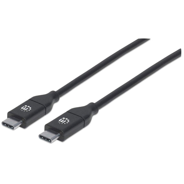 Manhattan Cable Usb-C Usb 2.0, Tipo C Macho A Tipo C Macho, 480 Mbps, 5 A, 2 M (6 Ft.). Negro