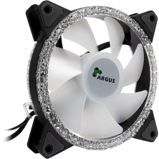 Ventilador Inter-Tech 120 * 120 * 25 Argus Rs-071 Rgb, Kristall-Effek Retail