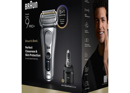 Afeitadora Braun Series 9 Pro+ 9667cc  Máquina De Afeitar De Láminas Recortadora Plata