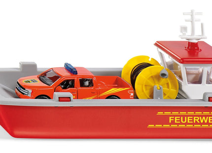 Barco De Trabajo De Bomberos Siku Super, Vehículo De Juguete