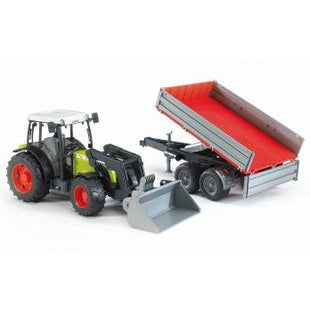 Modelo De Vehículo Bruder Claas Nectis 267 F Con Cargador Frontal Y Remolque De Pared Lateral,  2112