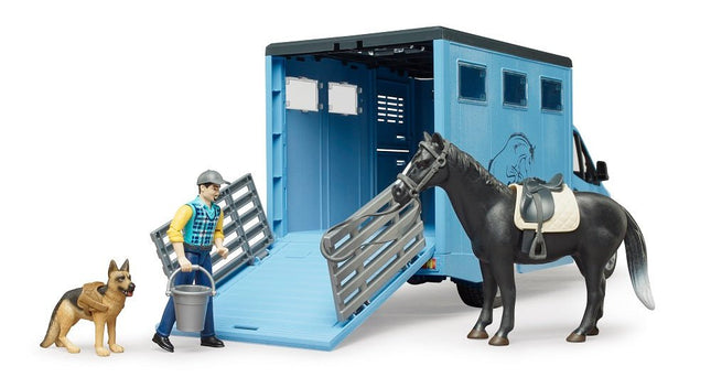 Bruder Camion Mercedes Benz Sprinter Para Transporte Equino. Incluye 1 Caballo. 43x17x22 Cm