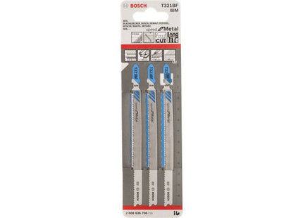 Bosch Professional Hoja De Sierra De Calar T 321 Bf Speed ??Para Metal, 132mm 5 Piezas 2608636707