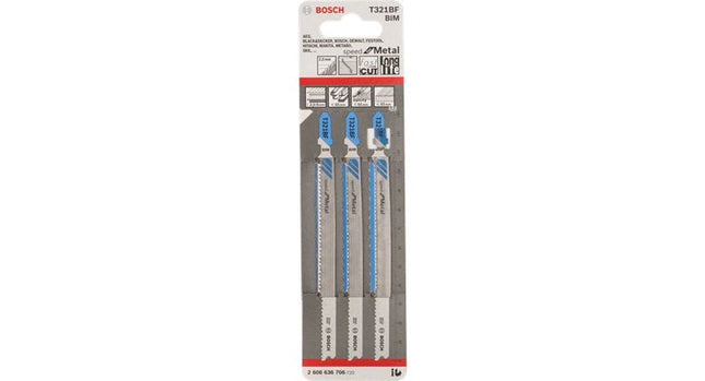 Bosch Professional Hoja De Sierra De Calar T 321 Bf Speed ??Para Metal, 132mm 5 Piezas 2608636707