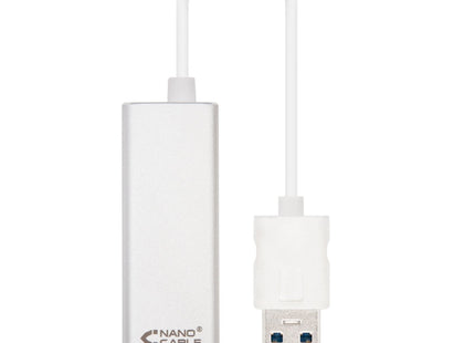 Nanocable Conversor Usb 3.0 A Ethernet Gigabit 10/100/1000 Mbps - 15cm - Aluminio