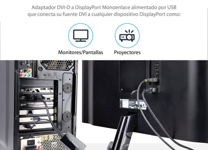 EAN 0065030875851 - StarTech.com DVI2DP2 adaptador de cable de vídeo 0,254 m Negro imagen 11