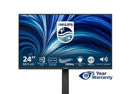 Philips 23.8" 1920x1080 120hz Ips Flat H A 150 Mm Tuv Eyesafe Certified Usb Hub Speakers Dp Hdmi 300cd M2 Tco 10