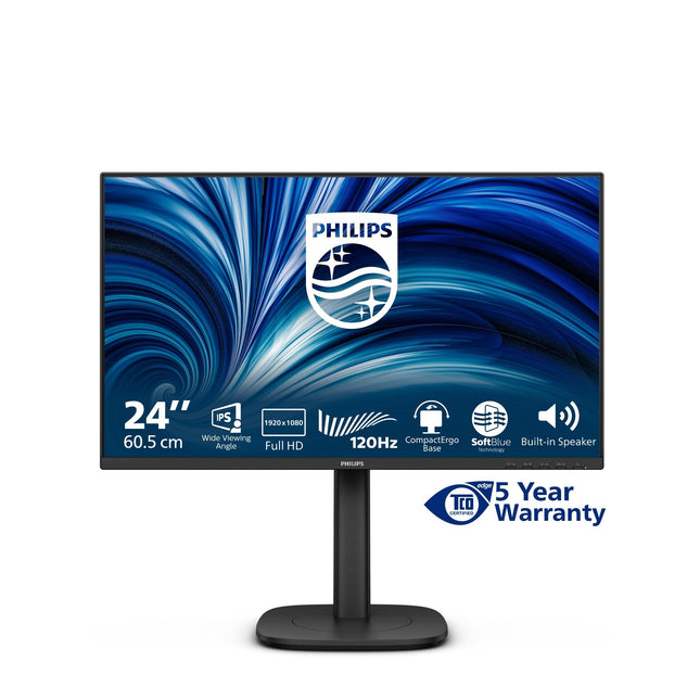 Philips 23.8" 1920x1080 120hz Ips Flat H A 150 Mm Tuv Eyesafe Certified Usb Hub Speakers Dp Hdmi 300cd M2 Tco 10
