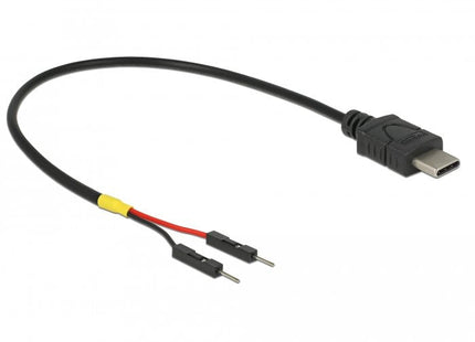 Delock Cable De Alimentación Usb Tipo-C A 2 Pines Macho De Alimentación Independiente De 20 Cm