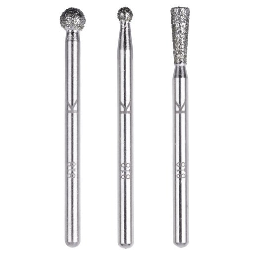 Set 3 Muelas De Diamante Esféricas Y Cónicas 5988000 Wolfcraft