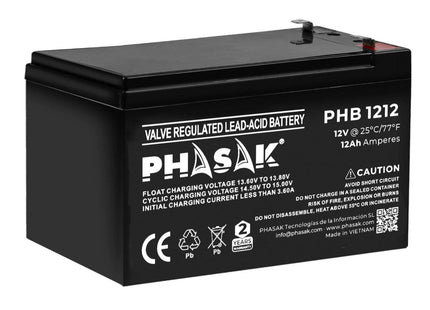 Batería Phasak Phb 1212 Compatible Con Sai Ups Phasak Según Especificaciones