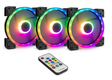 Inter-Tech Ventilador 140*140*25 Argus Rgb-Fan Set 3 Piezas Rs-14 Retail