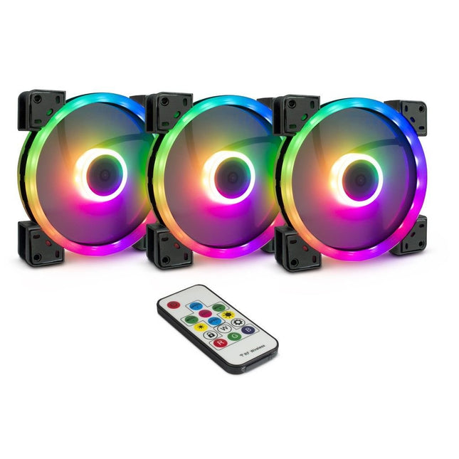 Inter-Tech Ventilador 140*140*25 Argus Rgb-Fan Set 3 Piezas Rs-14 Retail