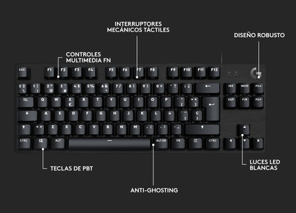 Teclado Español Logitech G G413 Tkl Se Usb Qwerty Negro