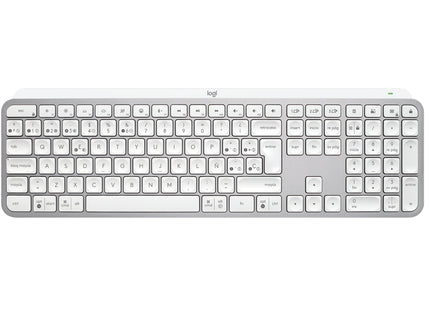 Teclado Español Logitech Mx Keys S Rf Wireless + Bluetooth Qwerty Aluminio, Blanco
