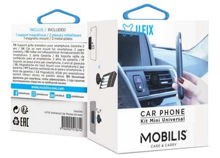 Mobilis U.Fix Soporte Pasivo Teléfono Móvil/Smartphone Ventilación De Aire Negro