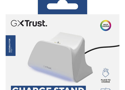 Base De Carga Rapida Para Ps5 Gxt 255 Blanco Trust Soporte De Carga Rápida / Indicadores Lumínicos