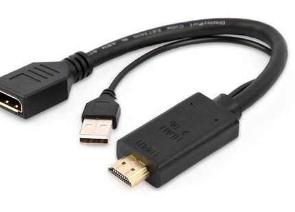 EAN 8716309121484 - Gembird A-HDMIM-DPF-01 adaptador de cable de vídeo 0,1 m HDMI tipo A (Estándar) DisplayPort + USB Type-A  imagen 2