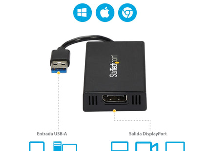 EAN 0065030858380 - StarTech.com USB32DP4K Adaptador gráfico USB 3840 x 2160 Pixeles Negro imagen 10