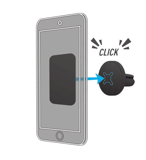 Mobilis U.Fix Soporte Pasivo Teléfono Móvil/Smartphone Ventilación De Aire Negro