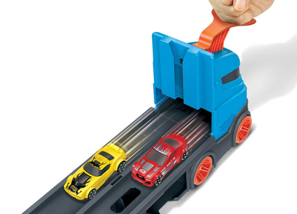 Hot Wheels Vehículo De Juguete Transportador De Pista De Carreras 2 En 1 Gvg37