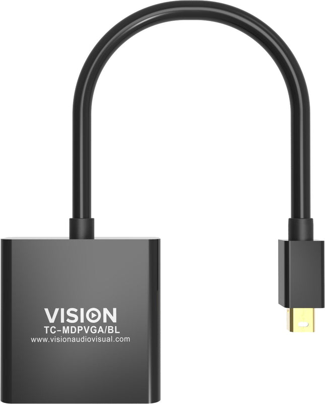 Vision Tc-Mdpvga/Bl Adaptador De Cable De Vídeo Mini Displayport Vga [D-Sub] Negro