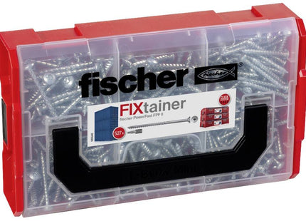 Fischer Fixtainer Powerfast Ii Cabeza Avellanada Tg Tx, Juego De Tornillos 527 Piezas, Rosca Parcial, Galvanizado 562272