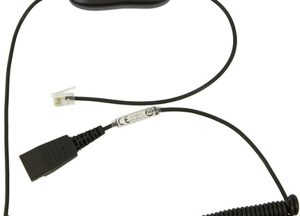 Jabra 88001-04 Cable Telefónico 0,8 M Transparente, Negro