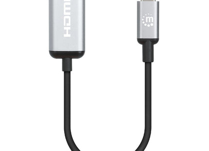 EAN 766623153706 - Manhattan 153706 adaptador de cable de vídeo 0,15 m USB Tipo C HDMI tipo A (Estándar) Negro, Plata imagen 1