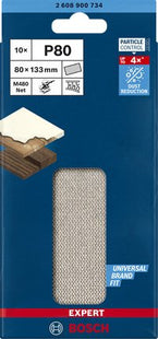 Bosch Hoja De Lija De Malla Expert M480 80 X 133 Mm, Grano 80 2608900734