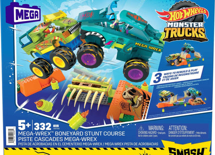 Mattel Mega Hot Wheels Monster Trucks Mega-Wrex Knochen Crash Stuntbahn Hkf89