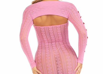 Leg Avenue - Vestido Corazon & Lazos Rosa Talla Única