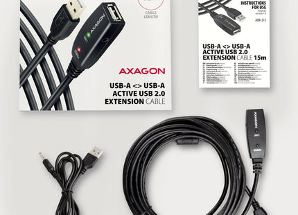 EAN 8595247902344 - Axagon ADR-215 USB 2.0 A-M -> A-F active extension/repeater cable 15m - Kabel - Digital/Daten cable USB U imagen 8