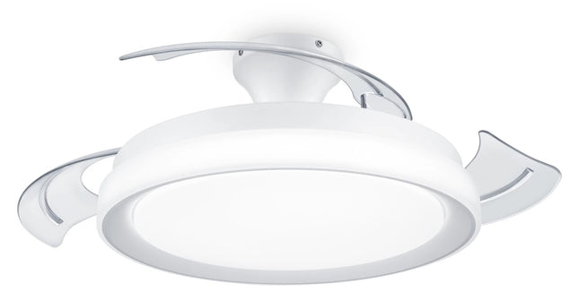 Ventilador De Techo Retractil Philips Bliss 35+28w Led 27-55-40k Mando A Distancia Motor Dc Blanco