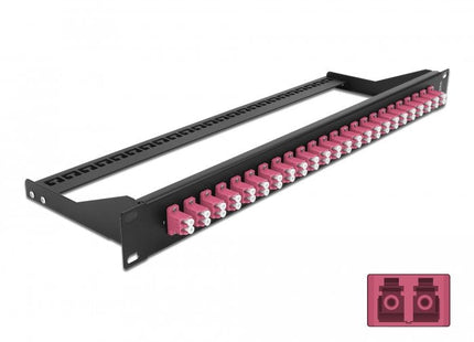 Delock 19" Lwl Patchpanel 24 Port Lc Duplex Violetat