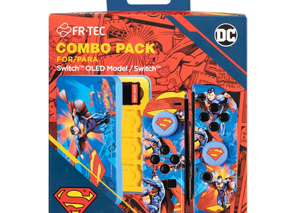 Fr-Tec Carcasas Duras Protectoras Para Joycons De Superman Para Nintendo Switch - Grips Con Relieve Del Logo De