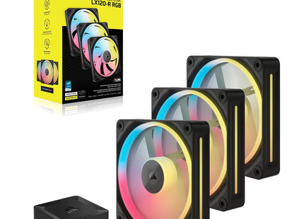 EAN 0840006688693 - Corsair iCUE LINK LX120-R RGB Carcasa del ordenador Ventilador 12 cm Negro 3 pieza(s) imagen 3