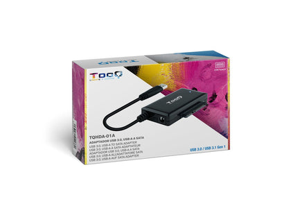 Tooq Adaptador Usb 3.0 Usb-A A Sata Para Discos Duros De 2.5? Y 3.5? Con Alimentador - Negro