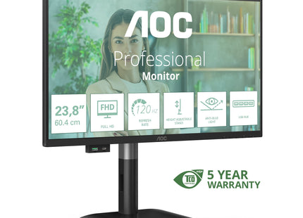 EAN 4038986142878 - AOC 24P4U pantalla para PC 60,5 cm (23.8") 1920 x 1080 Pixeles Full HD Negro imagen 3