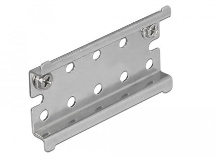 Delock Carril Din De Acero Inoxidable Con Tope Para Montaje En Pared