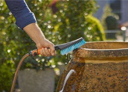 Gardena Cepillo De Mano Cleansystem S Duro, Cepillo De Lavado Gris/Turquesa 18844-20