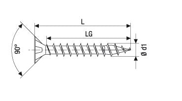 Caja 100 Unid. Tornillo Madera Spax Cabeza Plana Yellox 2,5x12mm Spax