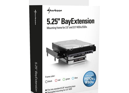 EAN 4044951013319 - Sharkoon 5.25" BayExtension Negro imagen 6