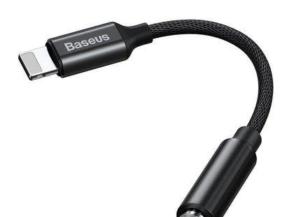 Cable Adaptador Lightning Audio De 3,5 Mm 10cm Negro