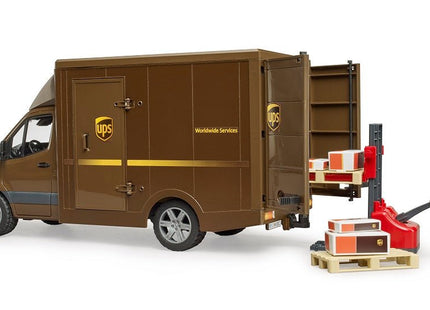 Camion Ups Bruder Mb Sprinter Con Conductor Y Accesorios, 02678